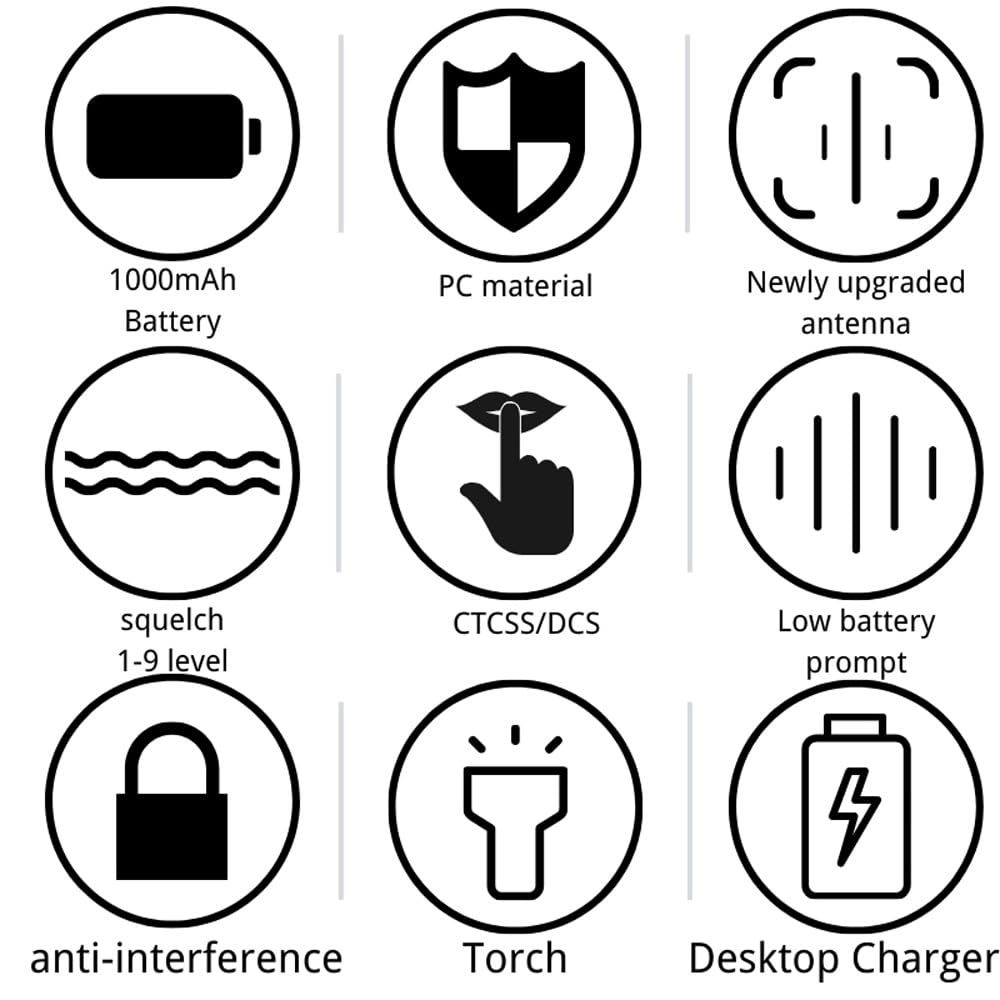 Ruyage 888s UHF Analog Long Range Two Way Radio Walkie Talkie