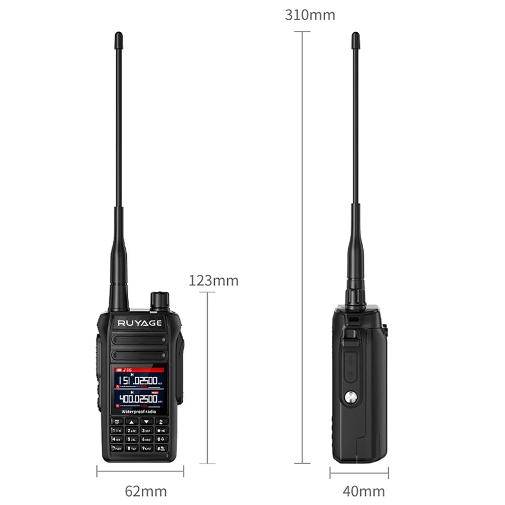 Ruyage UV5D IP67 Waterproof Rugged Long Range Two Way Radio Walkie Talkie