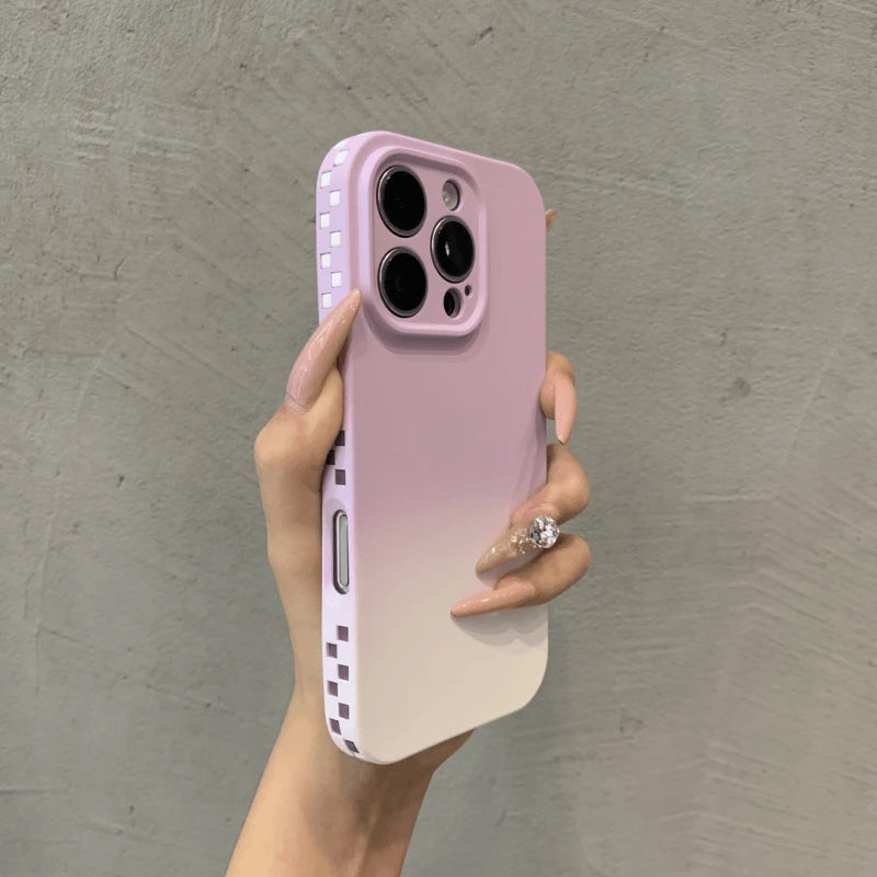 Luxury Liquid Silicone Gradient Color Phone Case For iPhone 13 14 15 16 17 Pro Max Air Plus Soft Candy Bumper Cases Cover