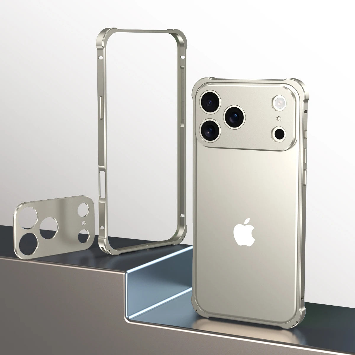 Metal Alloy Lens Protect Frame Phone Case For iPhone 17 Air 16 15 14 13 12 Pro Max Plus Four Corners Anti-drop Shockproof Bumper