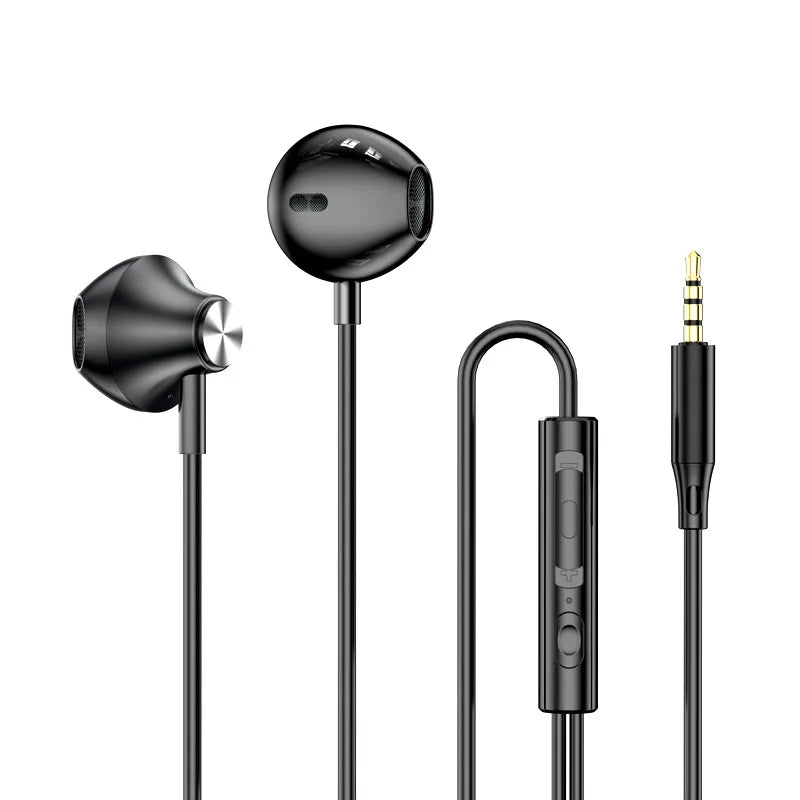 9D Stereo Type C & 3.5mm Gamers Headsets Wired Earphones In-ear Headphone HiFi Bass Earphone for Phone Earbud In Mic Handsfree