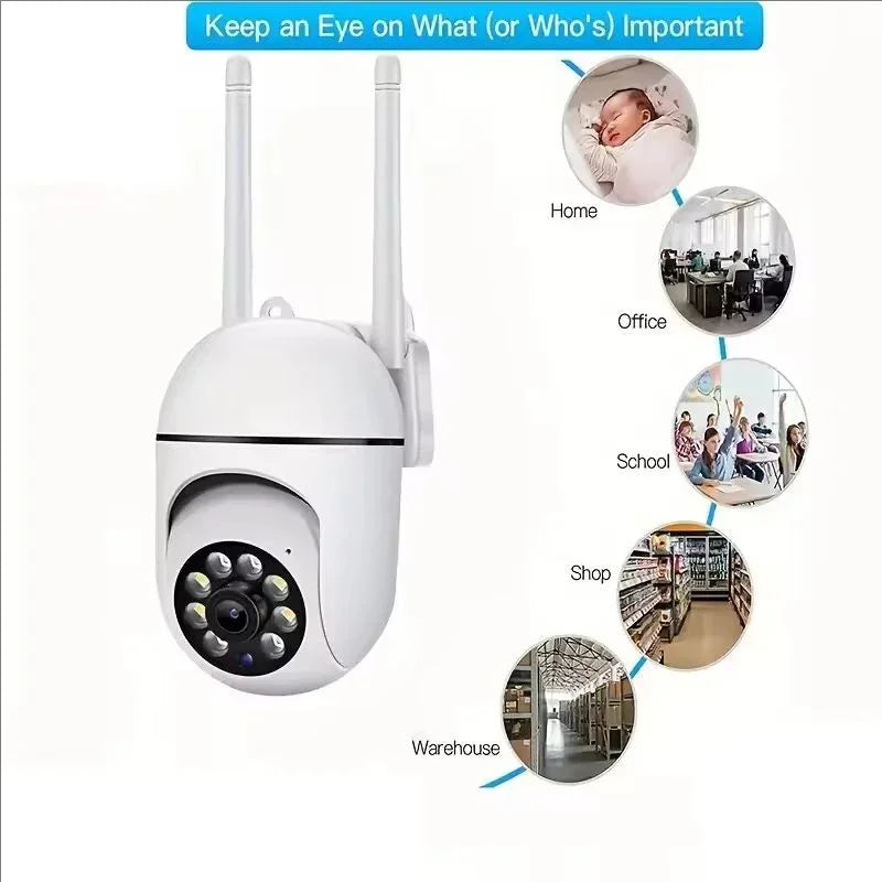 8MP Wifi IP Outdoor Wireless Security Surveillance PTZ Camera 4X Zoom Cameras AI Human Tracking Two-way Audio HD Night Color Cam