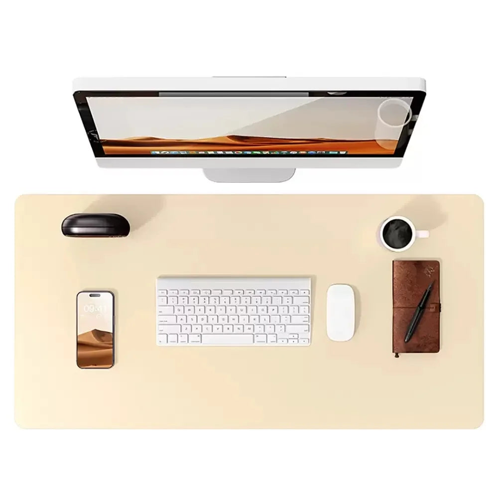 Large Size Office Computer Desk Protector Mat PU Leather Waterproof Non Slip Mouse Pad Desktop Keyboard Desk Pad Gaming Mousepad