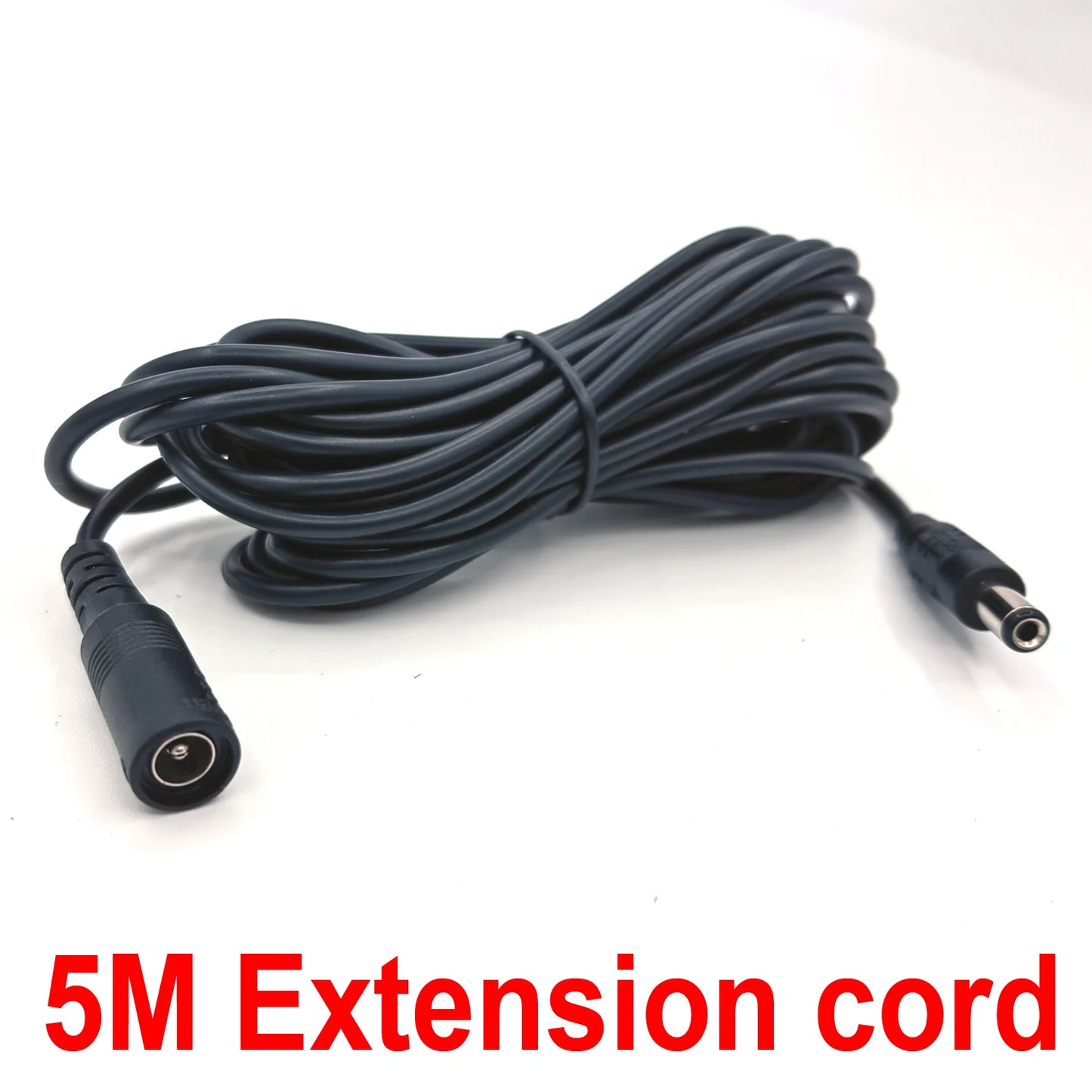 5M 10M DC12V Power Extension Cable 5.5mm*2.1mm Connector Male To Female For LED Lamp CCTV Security Camera Power Cable Cord Black