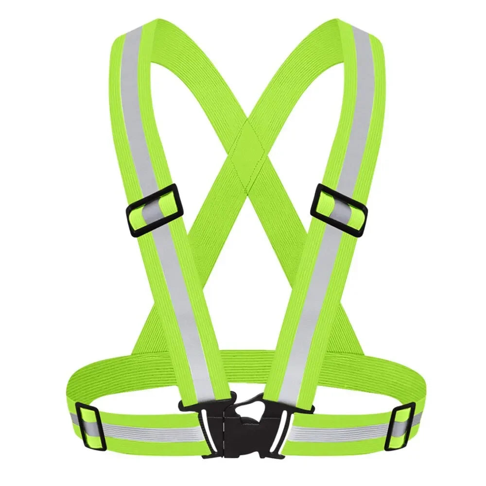 Outdoor Adjustable Safety Vests Night Walking Highlight Reflective Vest Lightweight Biking Safety Straps Waterproof Running Gear