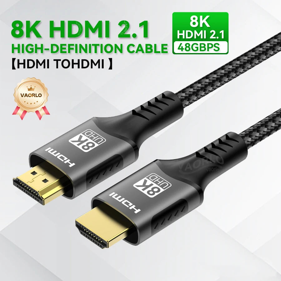 8K HDMI-Compatible Cable 4K@120Hz 8K@60Hz HDMI 2.1 Cable 48Gbps Adapter For RTX 3080 eARC HDR Video Cable PC Laptop TV box PS5