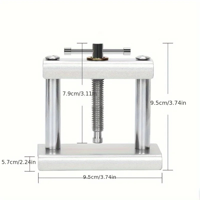 12pcs Watch Metal Capping Machine Set Desktop Wrist Watches Back Case Cover Press Screw, Close Watchmakers Hand Repair Tools Ki