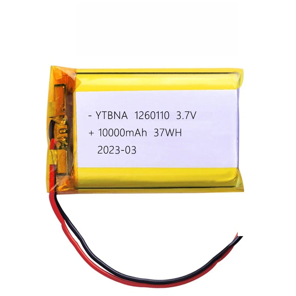 3.7V 10000mAh 1260110 Polymer Lithium Battery/lithium Ion Battery for Power Bank,GPS,100% Real Capacity