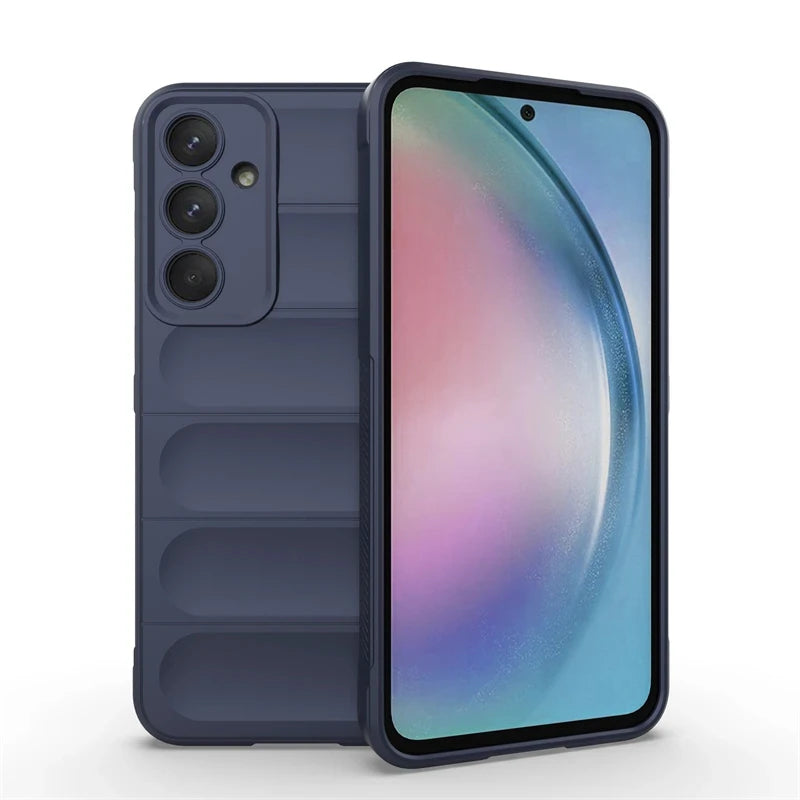 For Samsung Galaxy A55 A35 A25 A15 5g Back Cover Phone Case Soft Liquid Silicone Anti-fall Shockproof Armor Protect Funda Coque