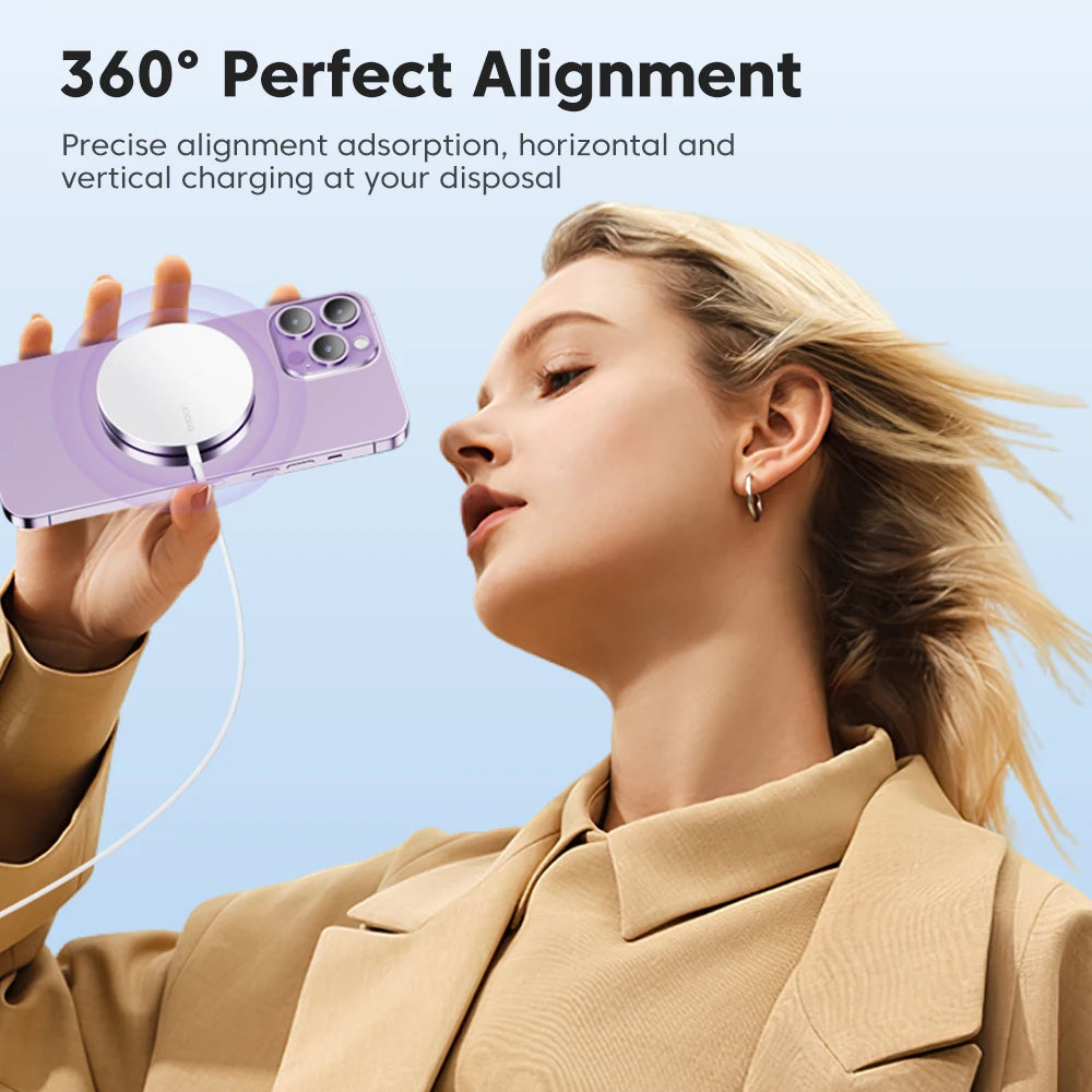 Toocki 15W Strong Magnetic Super Charge Wireless Charger For Iphone 16 15 14 QI Fast Type C Cable For iPad Phone Charger