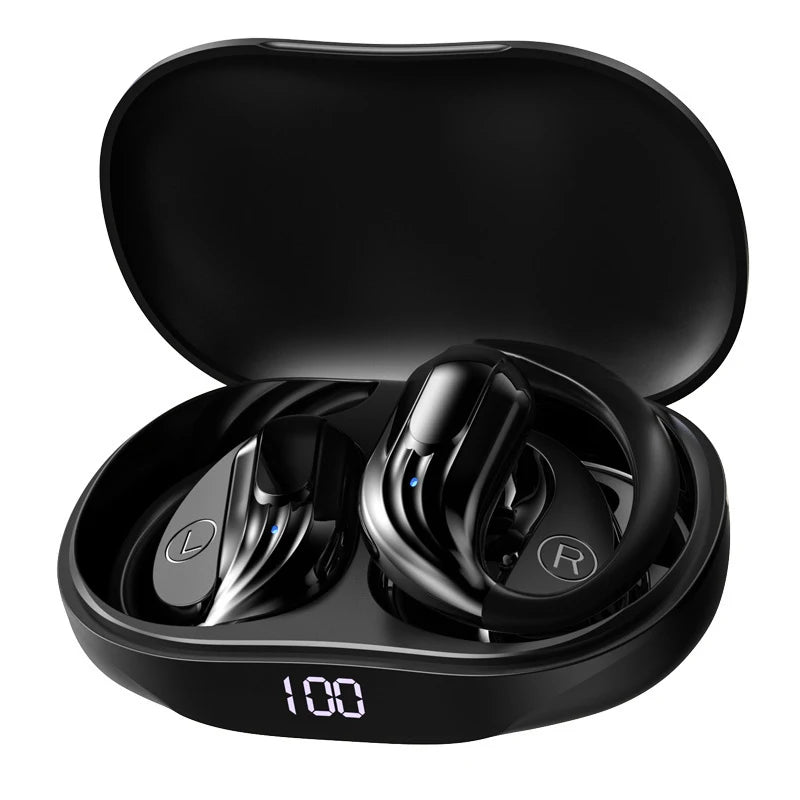 Wireless Headphones Q13 Bluetooth 5.3 Earphones True with Mic Button Control Noise Reduction Earhooks Waterproof Headset
