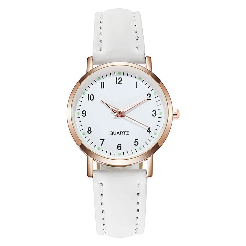 Fashion Watch For Women Leather Belt Watches Ladies Luxury Analog Quartz Luminous Wristwatch Clock Relogio Feminino