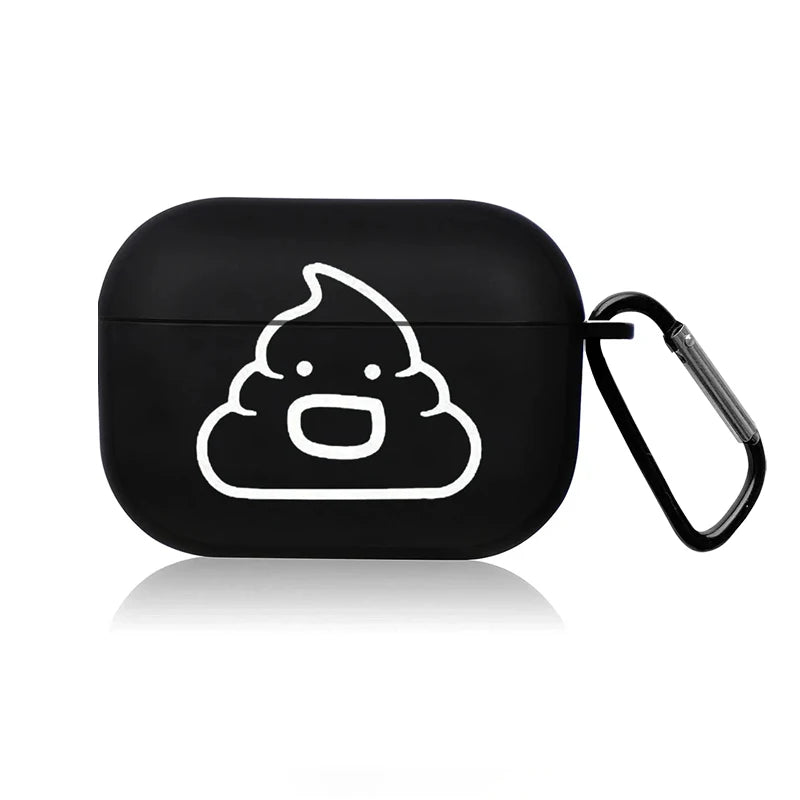 Creative Line Cute Black Earphone Case for AirPods Pro 3/Pro 2 /Pro/4 /3 /1or2 Headset Protective Cover Cute Cartoon Simple Case
