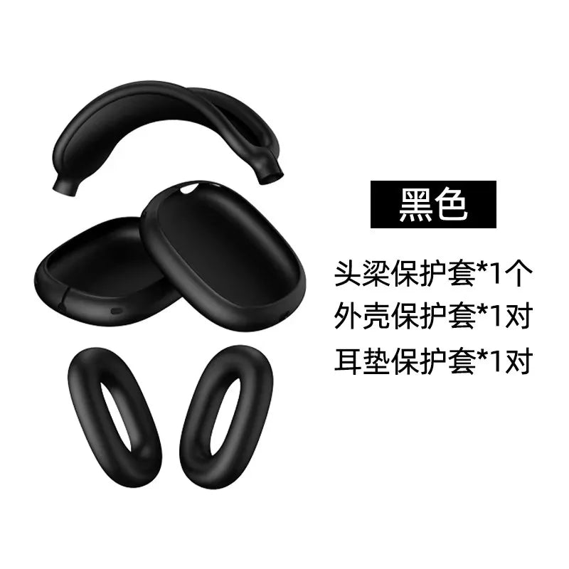 3 in 1 Soft Silicone Skin Protector Headphones Case For Airpods Max Cases Anti Scratch Shockproof Earphone Cover Accessories