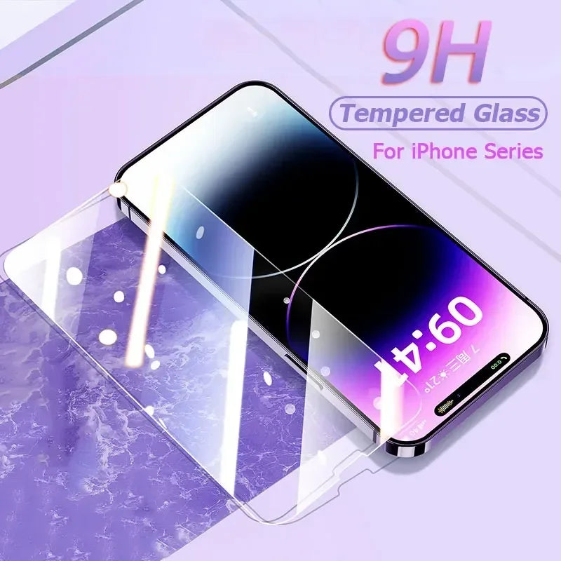 1-5Pcs Tempered Glass For iPhone 17 16 13 12 11 14 15 Pro Max Screen Protector For IPhone17Pro XR X XS 8 Plus Protective Glass