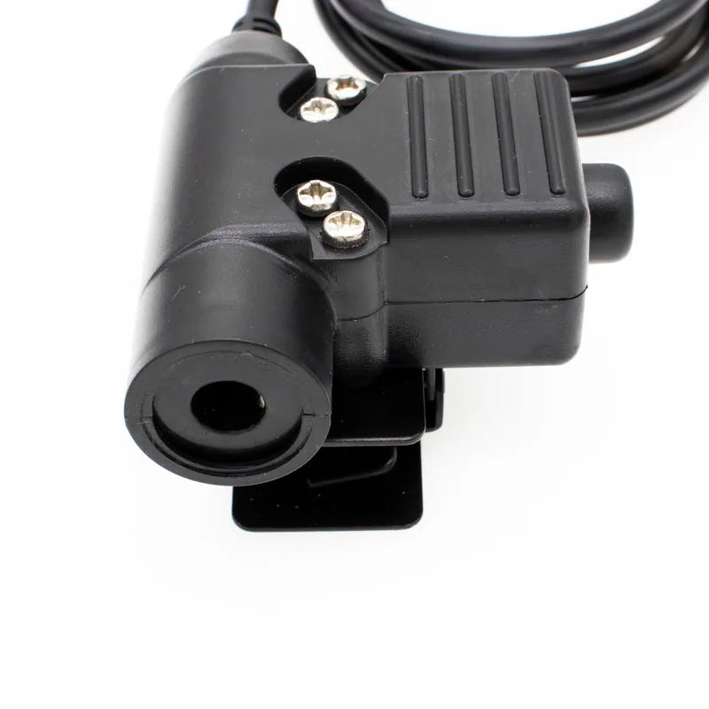 Original PTT Headset Adapter for Kenwood Baofeng UV-5R UV-5RE Plus BF-888S Walkie Talkie Tactical Earpiece Cable Plug Ham Radio