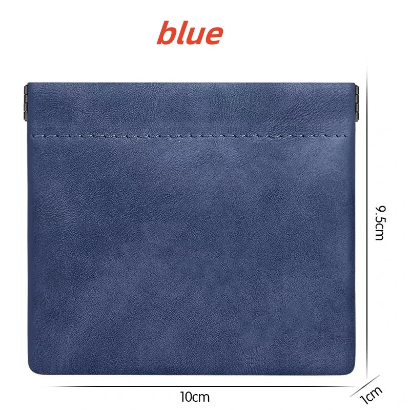 Portable PU Earphones Storage Bag Leather Coin Purse Bag Accessories Memory Card Mini Key Pouch Female Lipstick Storage Bag