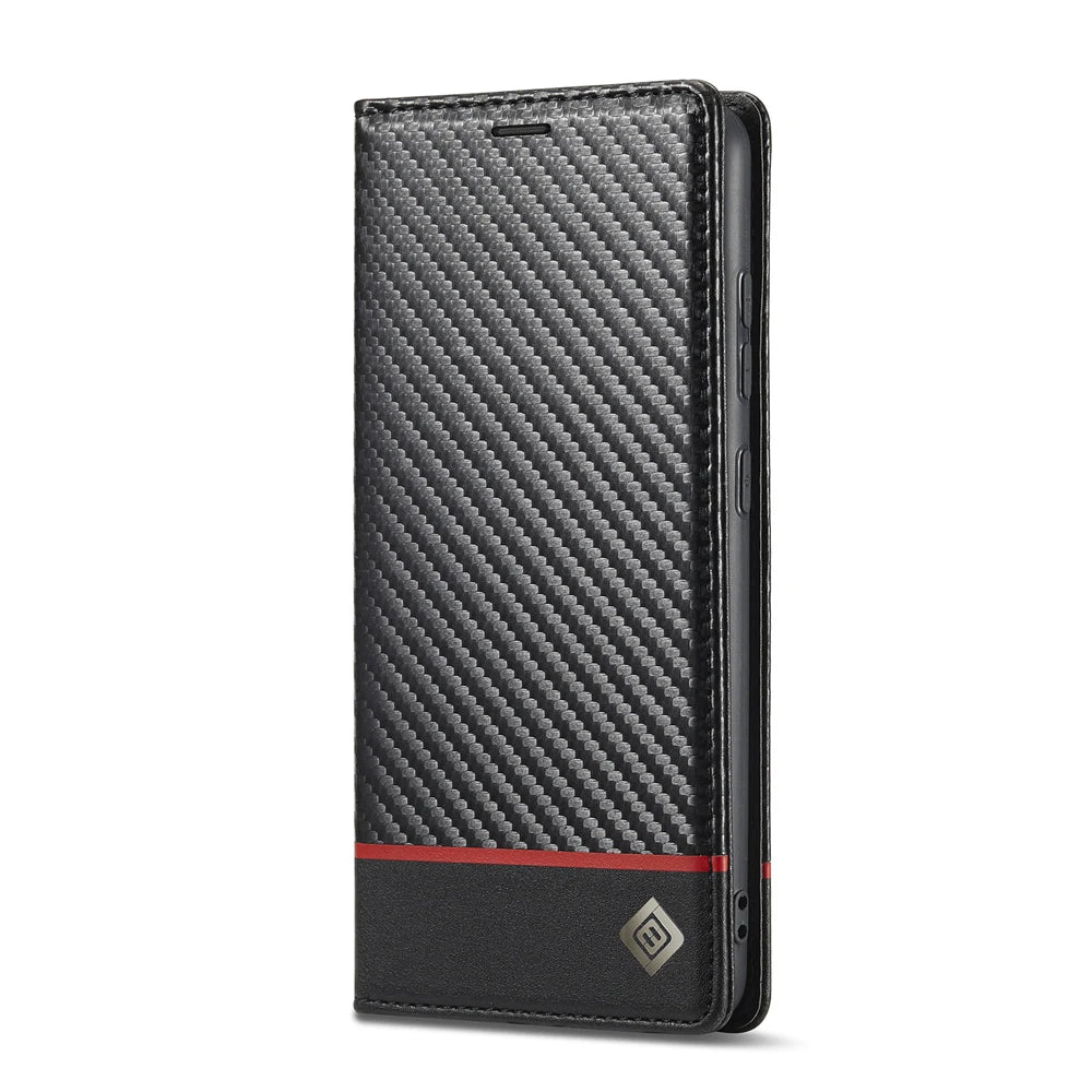 Carbon Fiber Leather Case for Xiaomi 15T 14T 13T 12T 11T 11 Lite Mi Redmi Note 14 13 12S 11S Pro Plus Poco X5 Pro Cover Wallet