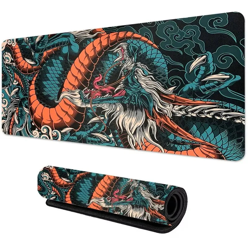 Japanese Dragon Gaming Mousepad Speed Desk Mat Anime Theme Keyboard Gamer Mouse Pad for Esports