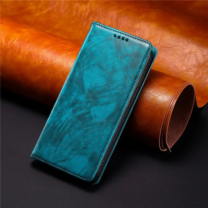 Magnetic Flip Case For iPhone 16 Pro Max 15 14 Plus 13 12 Mini 11 Pro Max X XS XR 6 6S 7 8 Plus Leather Wallet Stand Phone Cover