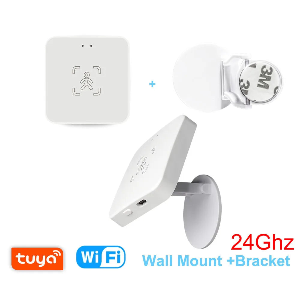 Tuya WiFi / Zigbee Human Presence Detector 24G,Luminance/Distance Detection, Smart Human Body PIR Sensor Support Home Assistant