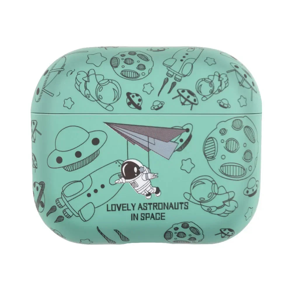 Astronaut Space Moon Soft Earphone Case for Airpods 4 2024 Pro 3 2 1 Headphone Cover for Air Pods Pro2 Pro3 Generation Custodia