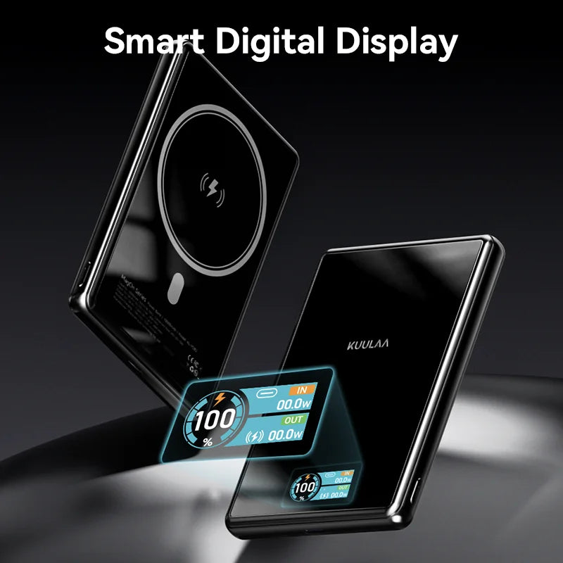 KUULAA Magnetic Power Bank 10000mAh Qi2 PD20W Portable Charger Wireless External Battery for iPhone17 16 15 14 Pro Max Powerbank