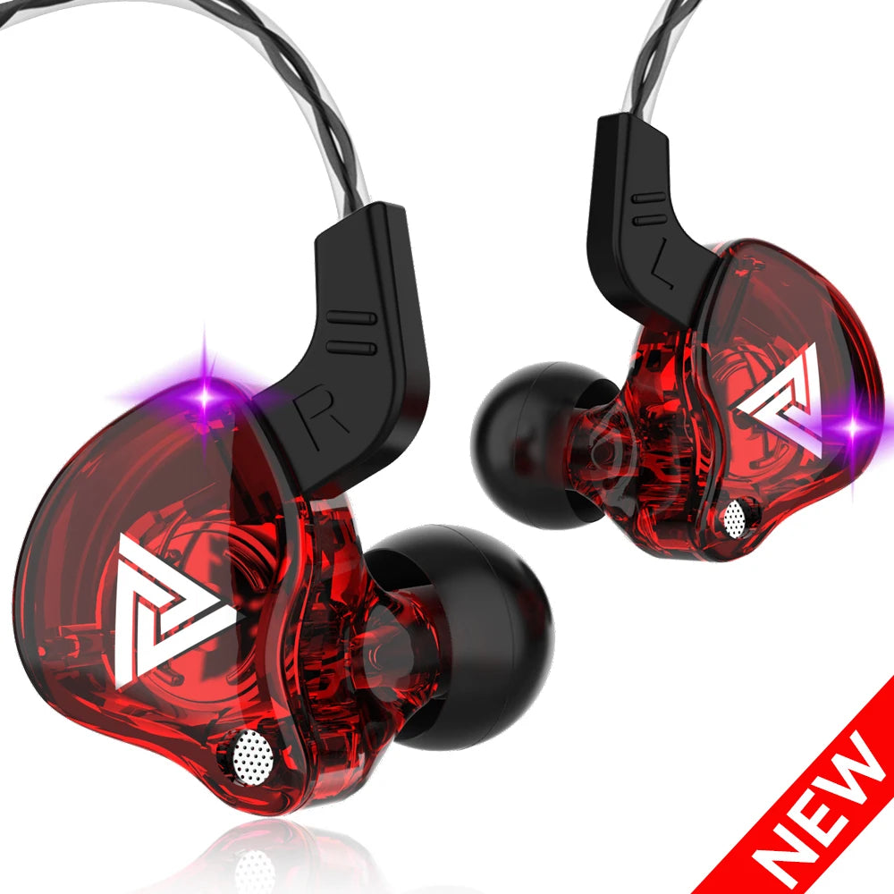 QKZ AK6/AERS/AK6 PRO Wired Headphones Dual Drive HiFi Earphone with Mic 3.5mm Sport Running Music Earbuds Bass Stereo Headset