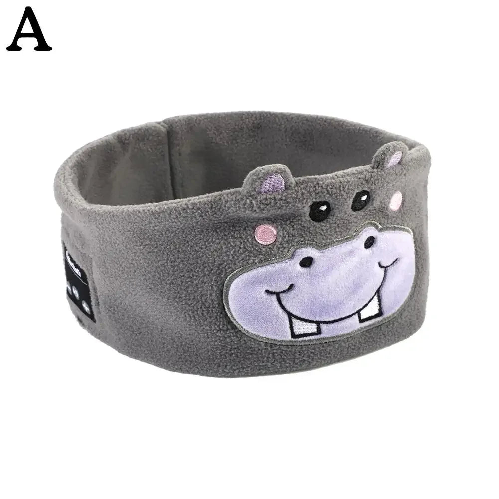 Bluetooth Music Headband Bluetooth V5.0 Chip Animal Bluetooth Wireless Headphones Kids Headband Thin Mask Speaker Sleep K6A9