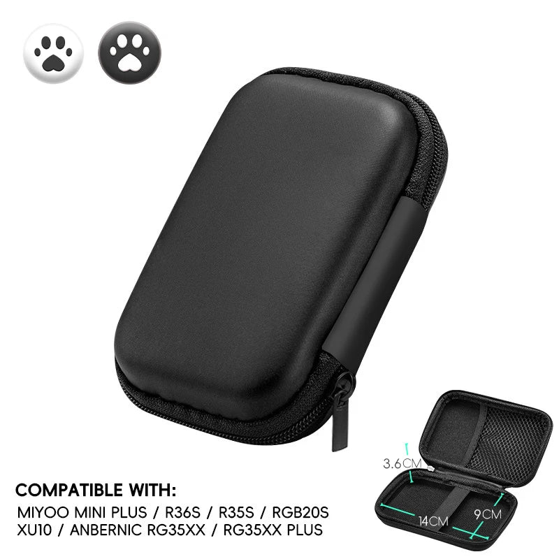 Data Frog for R36S Case Retro Video Game Bags EVA Cover Case for RG35XX R35S Miyoo Mini Plus Founded Protective Bag