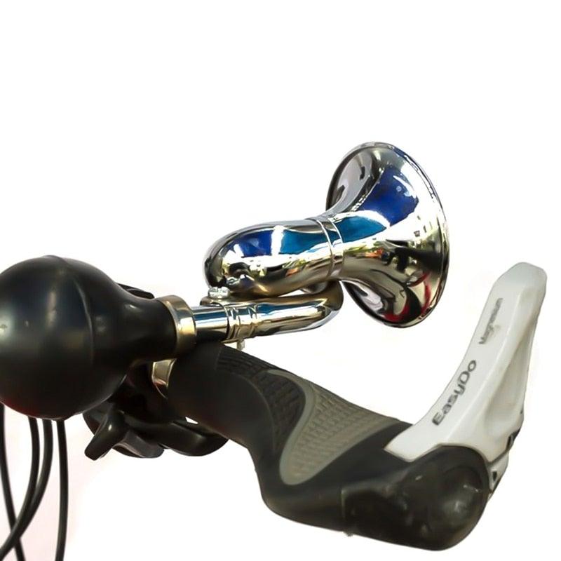 Bicycle Air Horn Safety Bell Ring Handlebar Bicycle Accessories Mountain Road Bike Cycling Loud Bells Alloy Trumpet Honking Bike Horn For Adults Classic Bugle Horn Metal Squeeze Horn For Golf Cart Fits All Bicycle Handle Bar Loud Sounds