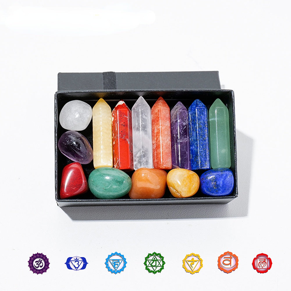 14pcs, Energy Seven Chakras Set, Wand Yoga Jewelry Collection Gadget, Room Decor, Home Decor, Scene Decor, Home Ornament Gift, Party Decor, Bedroom Accessories, Home Office Hanging Decoration