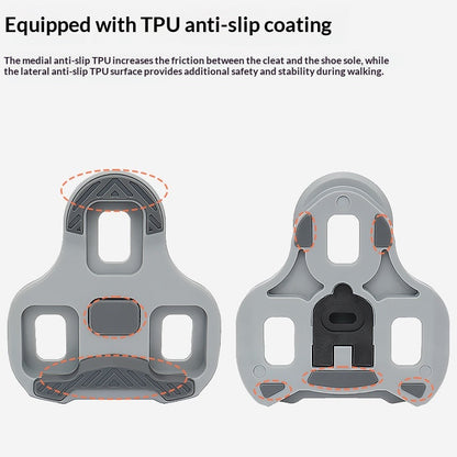 Road Pedal Cycling Shoes Cleats Self Locking Pedal Anti-Slip Cleat Compatible Look Road Bike Cycling Accessories Road Bike Cleats For Speed Cleats Indoor Outdoor Spin Cycling Pedals Cleat And Bicycle Clips Set