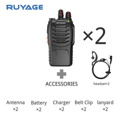 Ruyage 888s UHF Analog Long Range Two Way Radio Walkie Talkie
