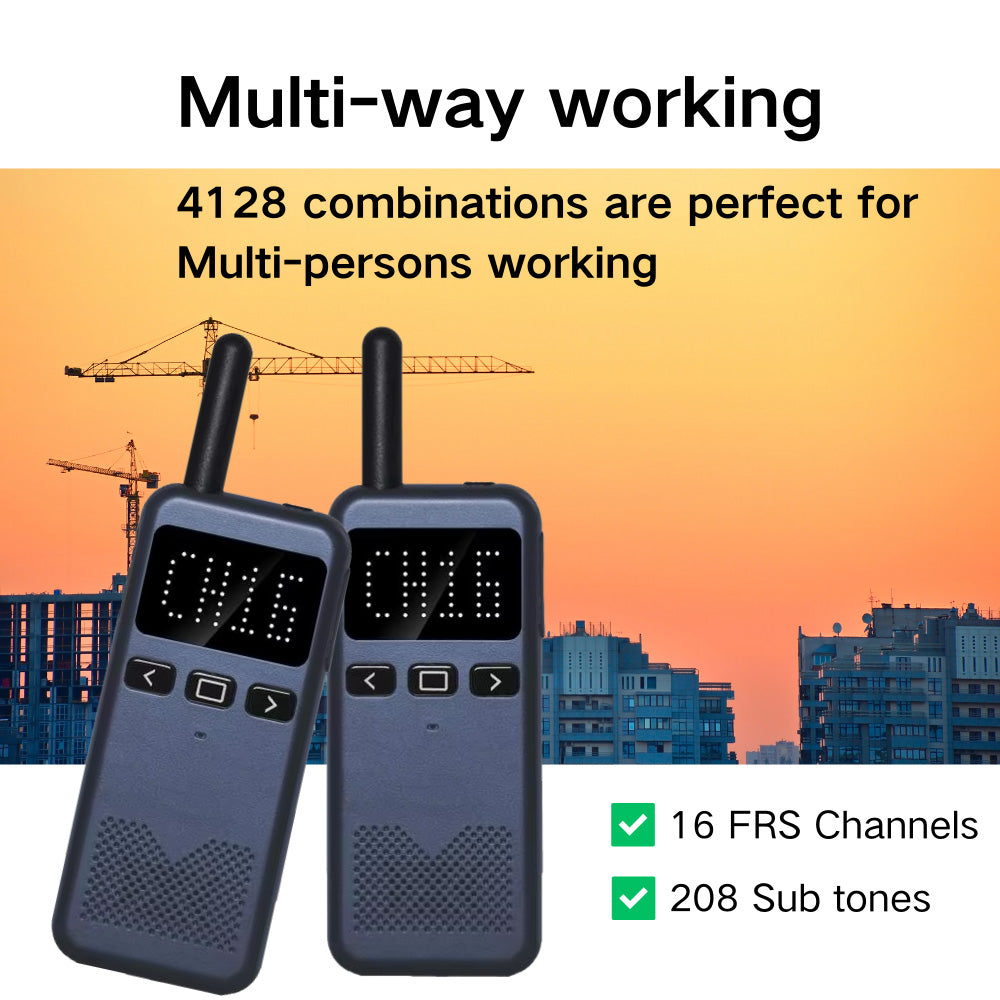 Ruyage RY13 UHF Analog Long Range Two Way Radio Ultra-thin Walkie Talkie