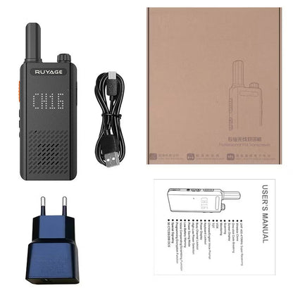 Ruyage RY18 UHF Analog Long Range Two Way Radio Ultra-thin Walkie Talkie
