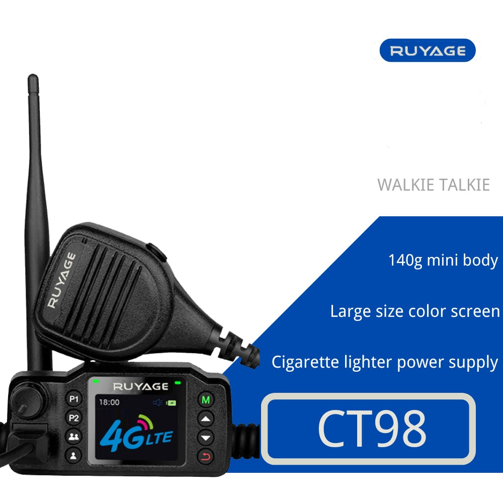 Ruyage Car POC Radio Nationwide LTE Push-to-Talk Long Range Vehicle Two Way Radio
