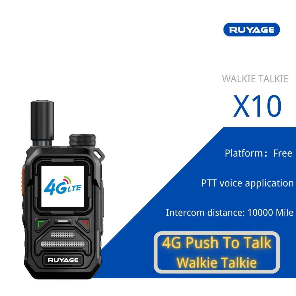 Ruyage X10 Two Way Radio Nationwide LTE Push-to-Talk Walkie Talkie