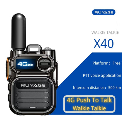 Ruyage X40 Two Way Radio Nationwide LTE Push-to-Talk Walkie Talkie