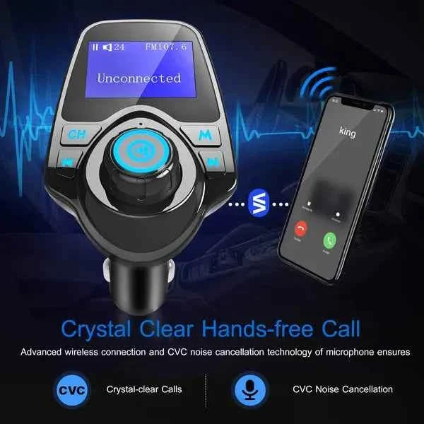 Car Wireless FM Transmitter MP3 Player & USB Charger