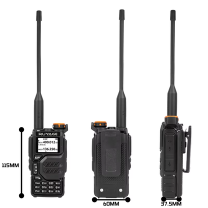 Ruyage UV3D 5W VHF UHF Analog Long Range Two Way Radio Walkie Talkie
