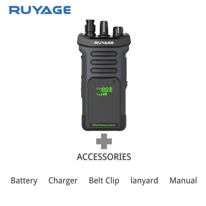 Ruyage RT10 20W UHF Analog Long Range Two Way Radio Walkie Talkie