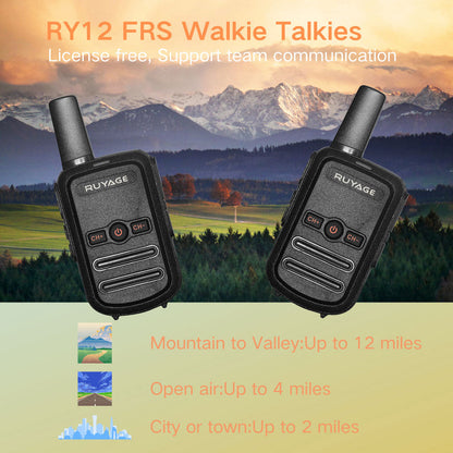 Ruyage RY12 UHF Analog Long Range Two Way Radio Mini Walkie Talkie