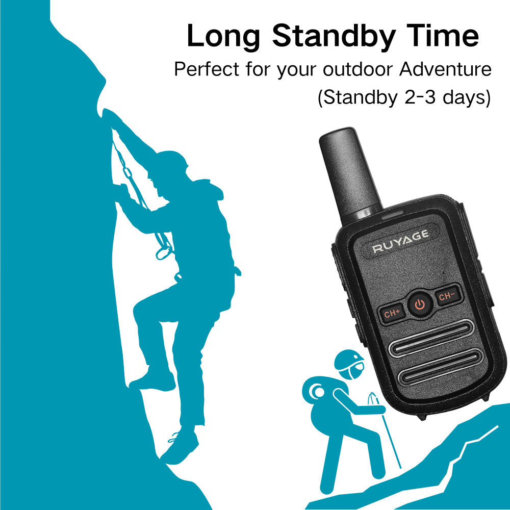 Ruyage RY12 UHF Analog Long Range Two Way Radio Mini Walkie Talkie