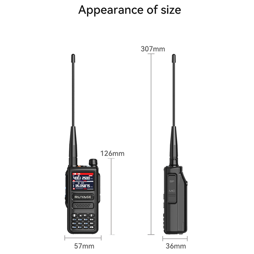 Ruyage UV98 10W VHF UHF Analog Long Range Two Way Radio Walkie Talkie