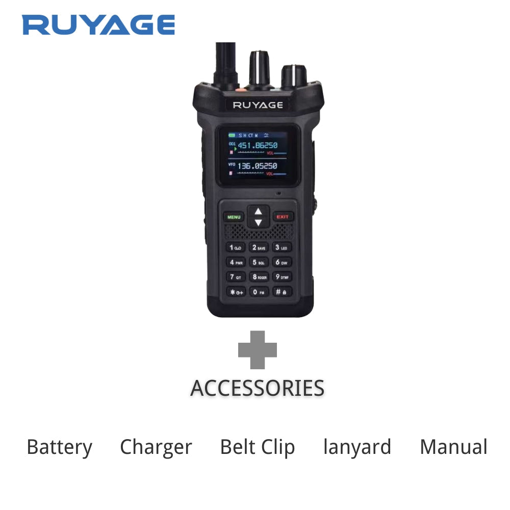 Ruyage RT20 20W VHF UHF Analog Long Range Two Way Radio Walkie Talkie