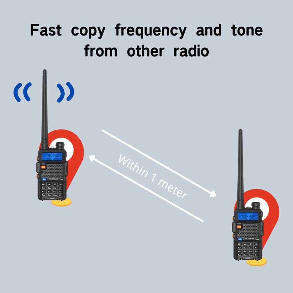 Ruyage UV5R VHF UHF Analog Long Range Two Way Radio Walkie Talkie