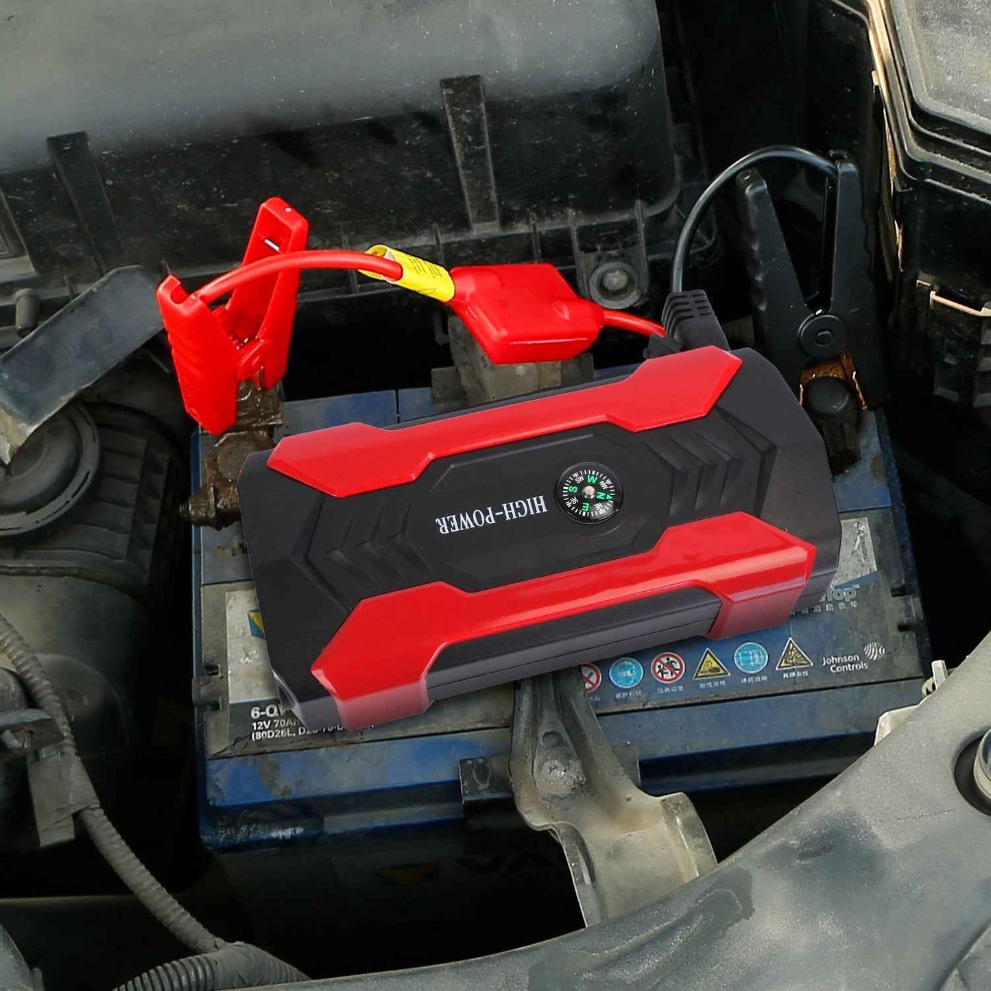 Car Jump Starter 800A 28000mAh with LCD & LED Light