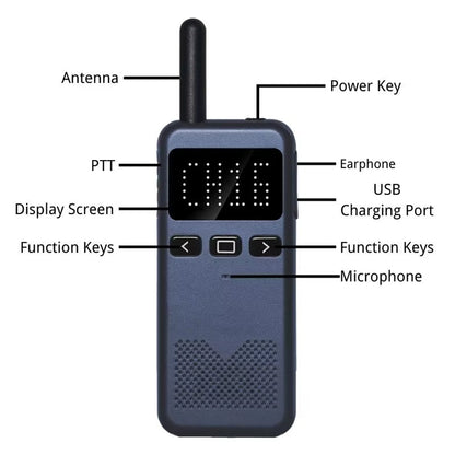 Ruyage RY13 UHF Analog Long Range Two Way Radio Ultra-thin Walkie Talkie