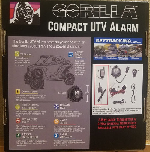 9000 Compact UTV/Motorcycle Alarm Kit